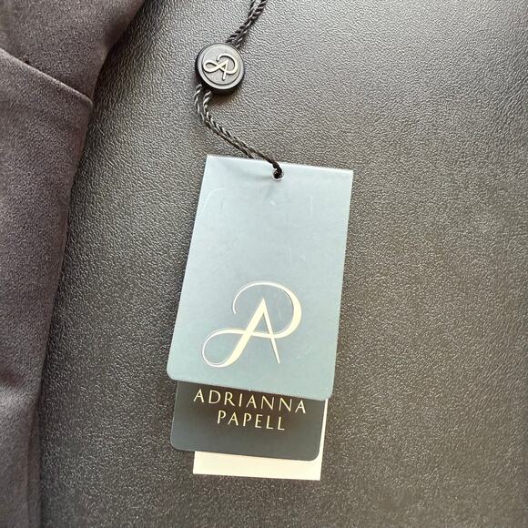 NWT ADRIANNA PAPELL 20W Plus Size Tie Neck Flounce Dress Soft Feminine Elegant - Picture 10 of 12